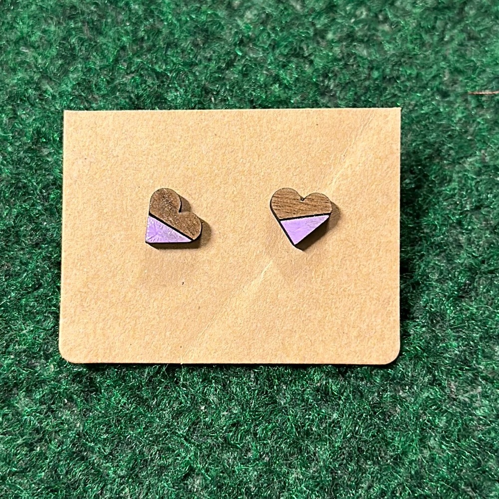 Simple boho wooden stud